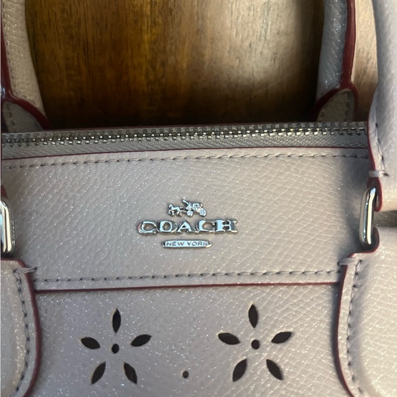 Coach Taupe Sparkle Leather Handbag - Picture 12 of 12